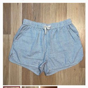 MARINE LAYER Beach Short, size medium blue/white stripe